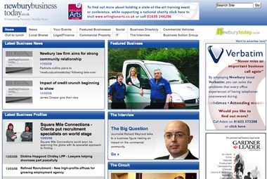 image of newbury business today website