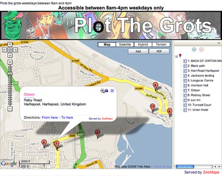 Hartlepool Mail’s Plot the Grots campaign map